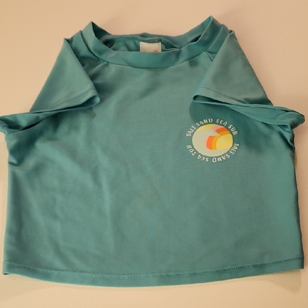 Cat & Jack Aqua Rashguard with Beach Ball